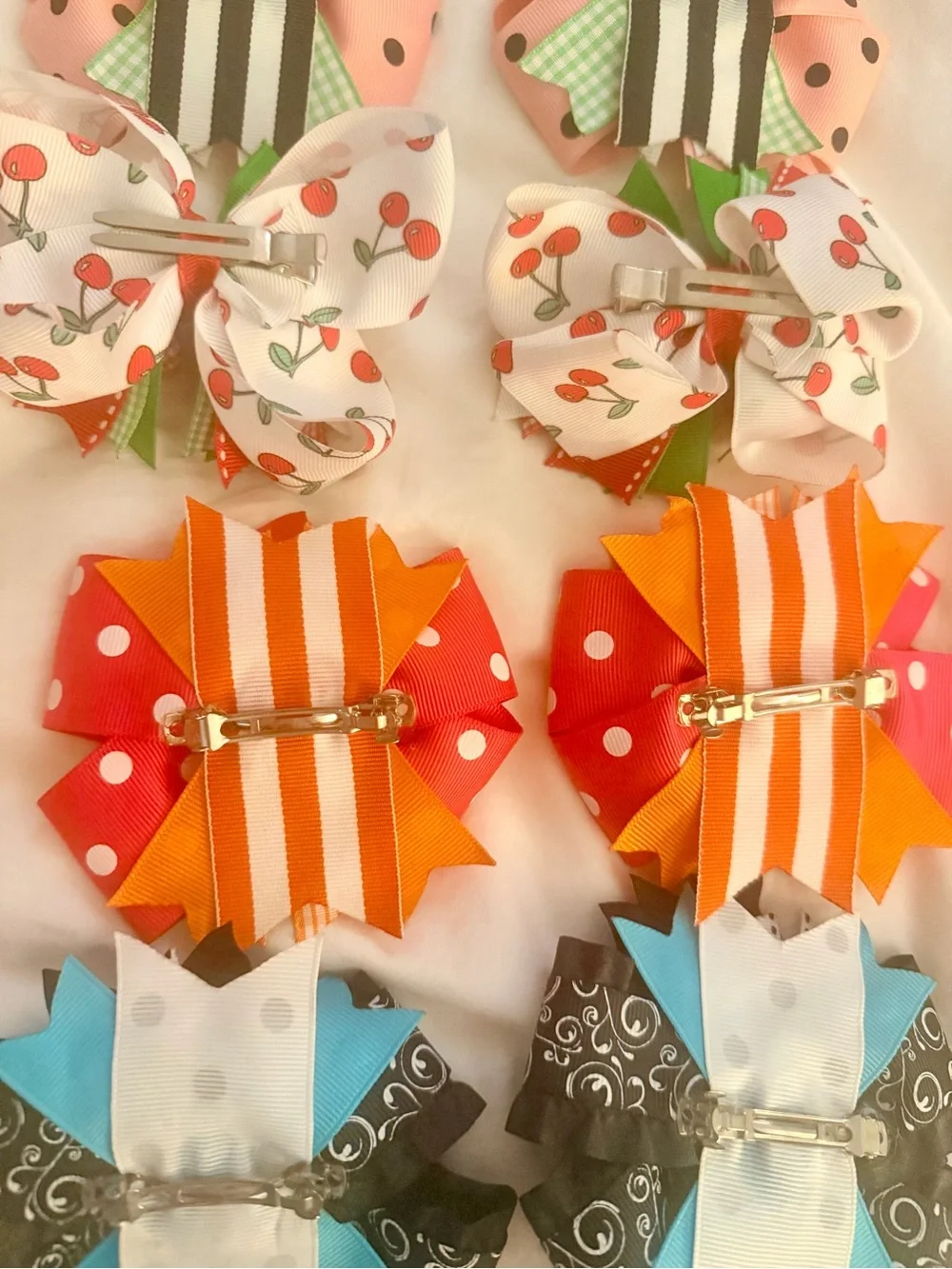 Kids Ribbon Hair Bows - Multicolor Pack